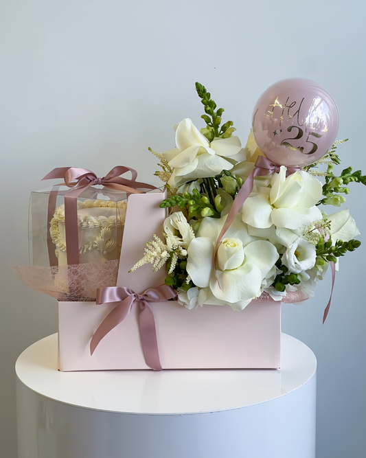 The Sweet Blooms Box with Balloon